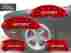 12001sdayrd Mgp Caliper Covers 2006-2010 Dodge Charger R T Daytona Front Rear Red Brake Disc