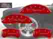 12162sclsrd Mgp Caliper Covers 2011-2015 Dodge Challenger Rt Cursive Red Front Rear Brake