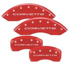 13008-s-cvt-rd Mgp Caliper Covers Red Set Of Fits Corvette Logotype