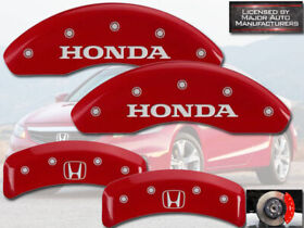 20130shohrd 2008-2012 Inch.honda Accord 4 Cyl Front Rear Red Mgp Brake Disc Caliper Covers H
