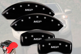 16228smgpbk 2010-2022 Toyota 4runner Front Rear Black Mgp Brake Disc Caliper Covers 4pc