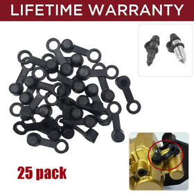 25kcap 25 Pack Brake Bleeder Screw Caps Grease Zerk Fitting Cap Rubber Dust Cover Usa