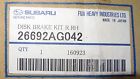 26692ag042 Subaru New In Box Oem Caliper Outback Free Shipping