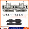 Gdc83557901m 2x Brake Front Calipers And 4x Ceramic Pads For 2017-2018 Mitsubishi Outlander