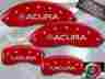 39001sacurd Mgp Caliper Covers 2009-2014 Acura Tl Base Sh-awd Front Rear Red Brake Disc