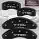 39003svtcbk Mgp Caliper Covers 2006-2007 Acura Csx Front Rear Matte Black Vtec Brake Disc Cover