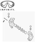 44011-5ca0b Genuine New Driver Left Caliper Fits Infiniti Red Sport