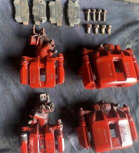 14785 Acura 04-14 Tsx - Brake Caliper Set Pads Hardware Oem Nissin Front And Rear