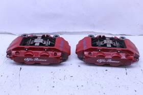 68240014aa-21163 Alfa Romeo 2015 2016 4c Spider Front Brake Caliper Set Pair Brembo Red - 6824001