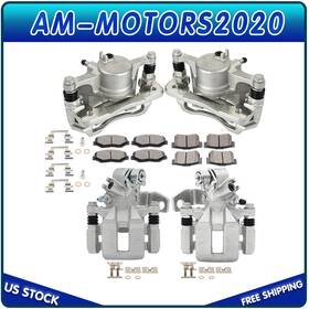 Am839326tor Amortors For 2006-2010 Honda Civic Front And Rear Brake Calipers With Bracket Ceramic Pad