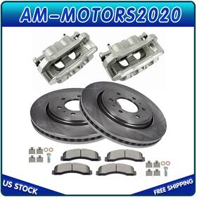 Amortors Am848aa411tor Front Pair Brake Calipers Rotors And Ceramic Pads For 2010-2011 Ford F-150