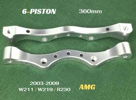 Apk-a1.s360.c Apkonnect Apk 03-09 Mercedes E/cls/sl63 360mm Amg 6-piston Front Caliper Adapter Brackets