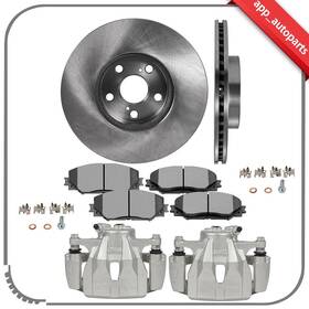 Aus84841701s App Autoparts Front Disc Brake Calipers Rotors And Ceramic Pads For Toyota Matrix 1.8l 2009-14