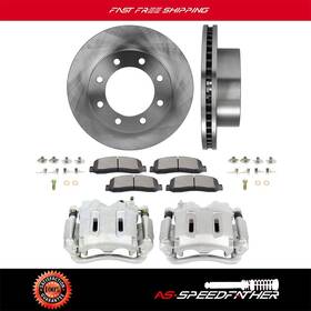As Speedfather Asf848376r01 Fits 05-12 Ford F-250 Super Duty 4wd Front Brake Calipers Disc/rotor Ceramic Pad