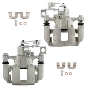 Aup84562701s Asucarparts Rear Pair Brake Calipers For 12-14 Dodge Attitude 12-17 Hyundai Accent With Bracket