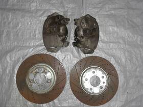 8k0615123b Audi 2008-2012 A5 S Line Quattro Front Brakes Caliper Rotor Cross Drilled Set