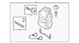 Audi 8s0-615-108-j Genuine Disc Brake Caliper