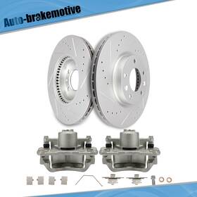 Br841743mo Auto-brakemotive Front Brake Calipers And Disc / Rotors Vented Kit For Ford Fusion 2006-2012