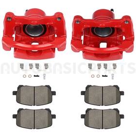 12619348 Autobasicparts For 2003-2008 Toyota Corolla 2 Pcs Brake Calipers 4 Pads Front Left Right