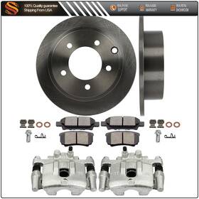 Aut84838101s Autodealsparts Rear Pair Brake Calipers Rotors And Ceramic Pads For 2007 - 2012 Dodge Caliber