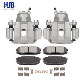 19-b3277 Autoparts Hub 2x Rear Brake Calipers With Bracket 4x Ceramic Pad For 07-17 Toyota Sequoia Tundra