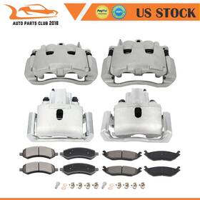 Autopartsclub2018 848cl40101ub 4x Front Rear Brake Calipers Ceramic Pads Kit For 2009-2018 Dodge Ram 1500