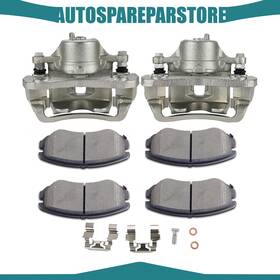 Autosparepartstore Aus84174601s Front Brake Calipers And Ceramic Pads For Hyundai Sonata 2006 07 08 2009 2010
