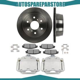 Aus84837701s Autosparepartstore Rear Pair Brake Caliper Rotor And Ceramic Pad For 2007-2014 Chevy Suburban 1500