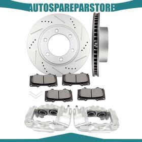 Aus84844001s Autosparepartstore Front Pair Brake Calipers Disc Rotors And Ceramic Pads For 2003-09 Toyota 4runner