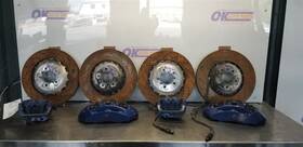 536-60064l Bmw 16 M6 F12 Brake Caliper Set With Rotors Front And Rear Blue