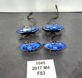 7850463 Bmw Oem F80 F83 M3 M4 Front Rear 380/370mm Brake Calipers Set Brembo Blue 91k