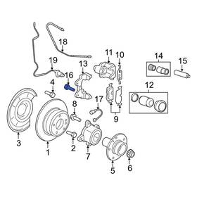 34116778234 Bmw Oe For X5 2007-2018 Disc Brake Caliper Anchor Plate Bolt