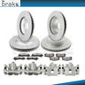 Br839337tr Bator Front Rear Brake Calipers Rotors Slotted And Ceramic Pads