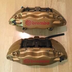 Brembo Gc8 Gf8 Great Condition Oem Subaru Impreza Wrx Sti Front Brake Calipers 2002-2007