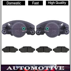 Complt20231101ys3537 C-tek Cardone Reman For 1994-1996 Chevrolet Lumina Apv Front Left Right Brake Calipers Ceramic Pads