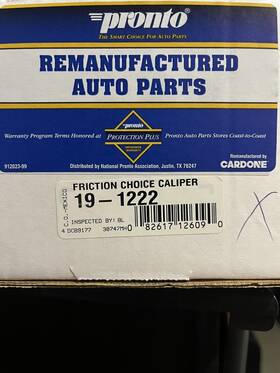 19-1196 Cardone Industries 19-1222 Disc Brake Caliper-w/o Abs Reman Fits 92-93 Nissan 240sx