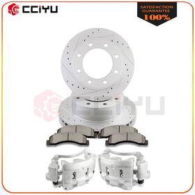 Z83225101g Cciyu Front Brake Calipers And Rotors Ceramic Pads Drill For 00-05 Ford Excursion