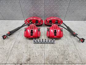 1722297 Chevrolet 2005-2013 C6 Corvette Red Brake Caliper Set Front Rear Base Jl9 Used 30k Oem