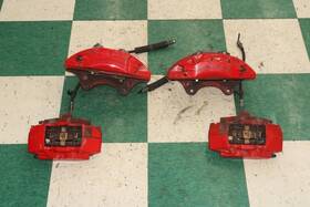 536-1527lf Chevrolet 14-19 Corvette Red Front Rear Passenger Driver Side Lh Rh Brake Caliper Set Oem