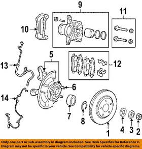5191239aa Chrysler Oem 07-17 200 Front Suspension Brake Components-caliper