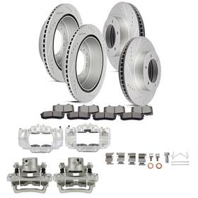 Pr841771e01 Classic Autoparts Front And Rear Brake Calipers Rotors Ceramic Pads For 10-14 Toyota Fj Cruiser
