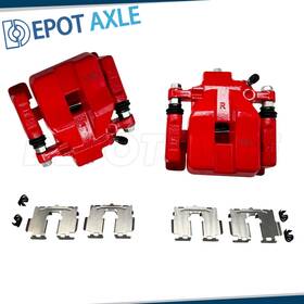 19b3130 Depot Axle Rear Red Disc Brake Calipers With Bracket For 07-11 Toyota Camry Avalon Lexus Es350