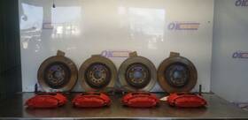 536-01197l Dodge 04 Viper Gen 3 Brake Caliper Set With Rotors Front And Rear Red