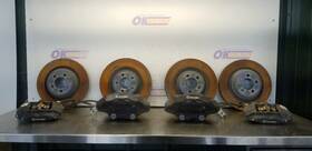 536-10474l Dodge 23 Challenger Scat Pack Br4 Brembo Brake Caliper Set With Rotors Black