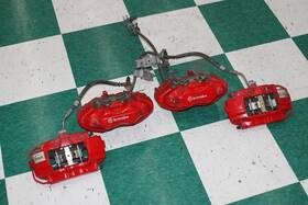 536-127blf Dodge 17-20 Charger Red Brembo Br4 Four Piston Brake Caliper Front Rear Set Oe Factory