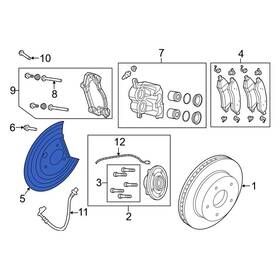 68237140aa Dodge/jeep Oem 2019-24 Ram/wagoneer Front Right Brake Dust Shield Nos