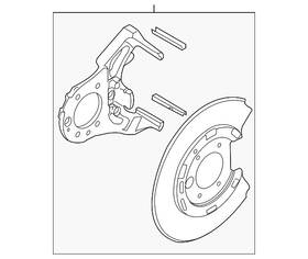 3w1z-2b582-ca Ford Genuine Plate Assembly - Brake Back