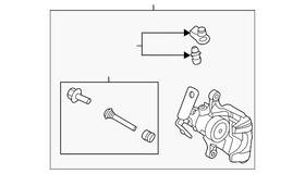 Lk4z-2552-c Ford Genuine Caliper Assembly