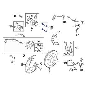 Jl1z2c150a Ford Oe For Expedition 2018-2021 Rear Disc Brake Caliper Pin