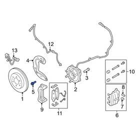 W505252s439 Ford Oe For F-150 2009-2024 Rear Brake Dust Shield Bolt